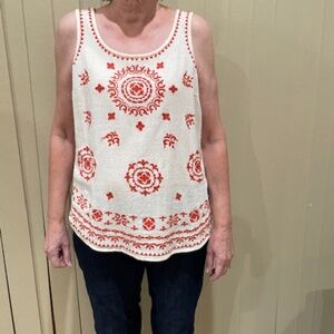 Lucky Brand Embroidered Tank Top